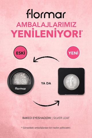 Flormar Yoğun Işıltılı Göz Farı - Baked Eyeshadow -009 Silver Leaf- 8682536052504