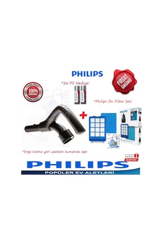 Philips Uyumlu Fc9912 Marathon Ultimate Kumanda Sapı+Ön Filtre Seti