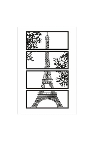 Paris Eyfel Kulesi Tablosu Ahşap Dekoratif Duvar Tablosu