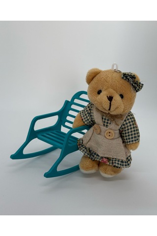 Cevizdizayn Baybbear Mini Turkuaz Sallanan Sandalye Ayıcık