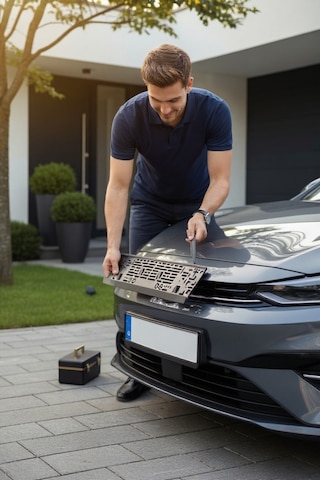 Plaka Tüv Ince Parlak Siyah Plakalık Araba Plaka Çerçevesi 2 Adet Siyah Esnek Plakalık