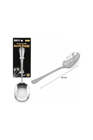 İbico İ22-442 Krom Metal Servis Kaşığı 21 Cm- 12'li Paket