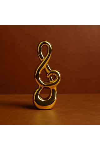 Gold Nota Dekoratif Seramik Obje 17x7