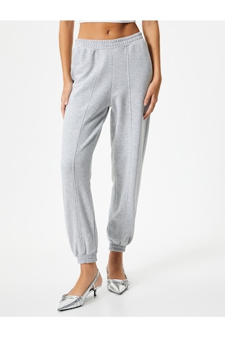 Koton Jogger Eşofman Altı Beli Ve Paçası Lastikli Nervürlü Gri 4sak30033ek 4SAK30033EK031 Gri