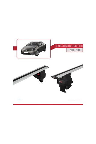 Toyota Corolla 2012-2018 Arası İle Uyumlu Ace-4 Ara Atkı Tavan Barı Gri