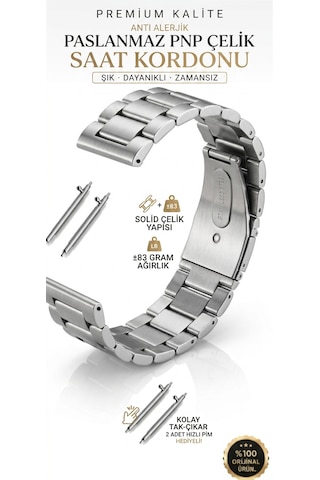 Huawei Watch Gt6/gt5/gt4/gt3/gt3 Pro 46mm Paslanmaz Solid Çelik Metal Kordon 22mm