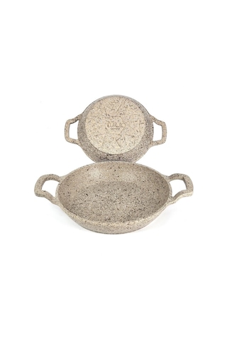 Oms 3729 Döküm Granit 2 Parça Kapaksız Sahan Set 18-20 Cm Kumbeji