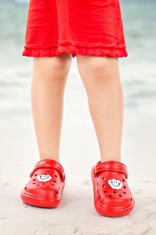 Kiko Kids Eva Plaj Havuz Okul Kreş Kız Çocuk Terlik Twg 755 Kırmızı