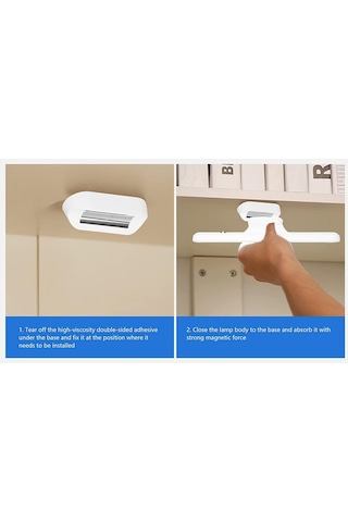 Sge Teknoloji Beyaz Dokunmatik Şarjlı Çalışma Masası Ev Elbise Dolabı Led Işık Lamba