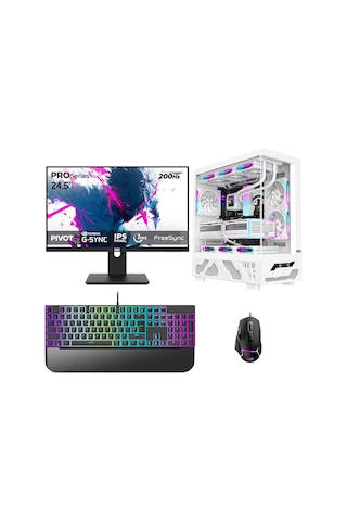 Dragos DRX7988 i5-14400F 16 GB 512 GB M2 NVMe SSD 8 GB RTX5060 24.5" Free Dos Masaüstü Oyuncu Bilgisayarı