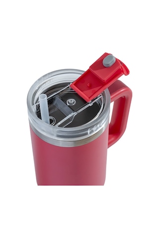 Tyeso Qq Termos Sızdırmaz Pipetli Çift Duvarlı Vakumlu 1200ml Kırmızı