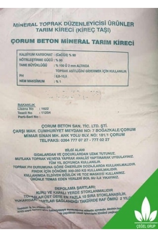 1 KG Tarım Kireci Toz Kireç
