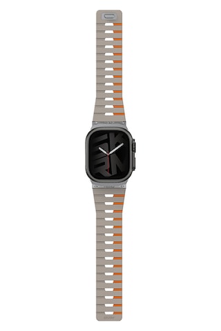 Watch Ultra 49mm Skinarma Gemini Serisi Tpu Magnetik Silikon Kordon Gri-turuncu Gri - Turuncu