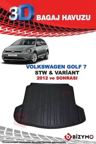 Volkswagen Golf 7 Variant Stw 2012+ 3D Bagaj Havuzu Bizymo