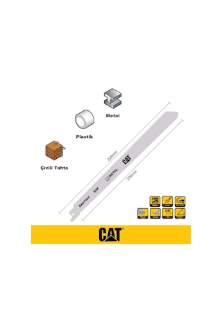 Cat Da07005 228mm 2 Parça Profesyonel Metal/çivili Ahşap Kesme Tilki Kuyruğu Testere Ucu Fr Da07005