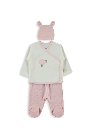 Bebbek Baby Love Zıbın Setleri - Pembe Pembe - Beyaz