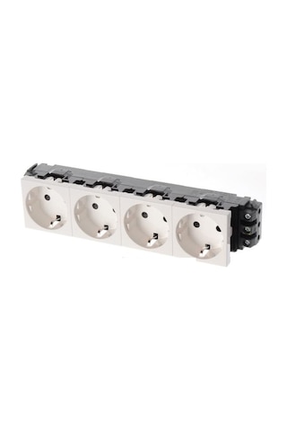 077604 Legrand Sistem Armada "Dlp" Şebeke Prizi - Dörtlü - Beyaz