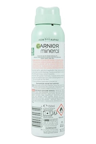 Garnier Mineral Hyaluronik Bakım Sprey Deodorant, 150 Ml