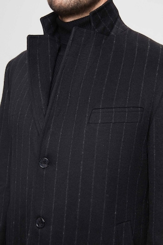 D's Damat Ds Damat Regular Fit Siyah Çizgili Yünlü Palto 1hf083220016m Siyah