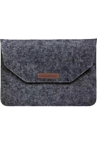 Macbook Dizüstü Bilgisayarlar İçin Taşınabilir, Nefes Alabilen Keçe Koruyucu Kılıf, Boyut: 13 İnç Koyu Gri