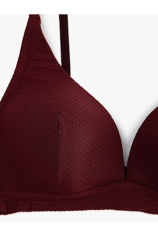 Koton Yumuşak Dokulu Balensiz Dolgusuz Sütyen Bordo 5wlk10126mk Bordo