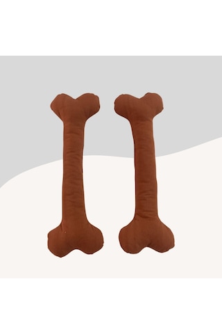 Köpekler İçin Yumuşak Kemik Şekilli Oyuncak 25cm Kahverengi