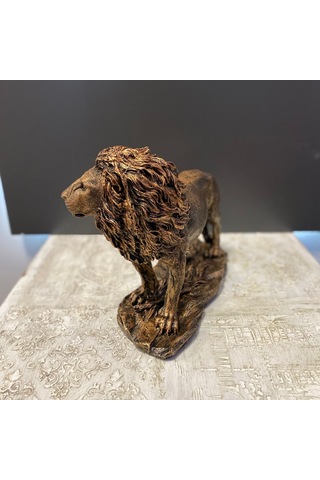 Dekoratif Bronz Büyük Aslan Biblo