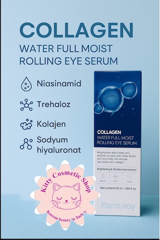 Farmstay Collagen Water Full Moıst Rollıng Eye Serum Kolajen 25 Ml