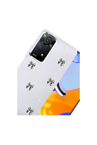 Newface - 545 - Xiaomi Redmi Note 11 Pro Fiyonk Desenli Kapak - - Spt-gld - Desen 8 Diğer