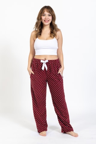 Kadın Polar Kışlık Eşofman Alt Waynap Polar Alt- Bordo