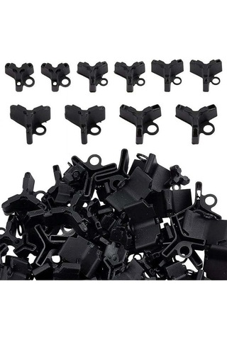 Reedark 150 Adet Siyah Üçlu İğne Koruması - 1 2 3 4 5 Boyutları - Balık İğnesi Koruyucu Aksesuar Seti