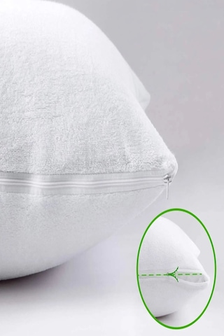 %100 Pamuklu Su Sıvı Geçirmez Bebek Kafa Yastığı Alezi Fermuarlı