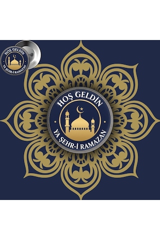 Hoş Geldin Ya Şehr-i Ramazan Buton Rozet - Ramazan Karşılama Hediyesi - İslami Rozet Çok Renkli
