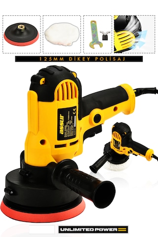 Assur ASR402-02-07 Elektrikli Dikey Polisaj Zımpara Makinesi Sarı