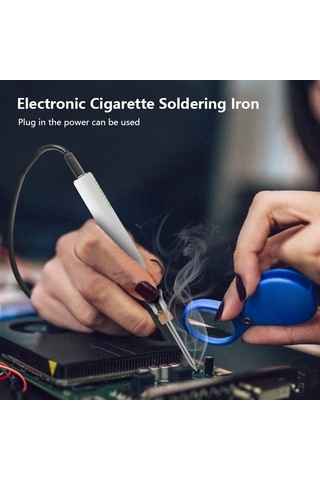 Ganzhoushop W V Usb Teli Standı Sıcaklık Şarj Lehimleme Lehim Kiti İle Havya Havya Handskıt Elektrikli Ayarlanabilir 8 5 Zi