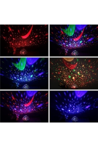Dönen Projeksiyon Gece Lambası Star Master Ay Yıldız Duvar Led (404810359)