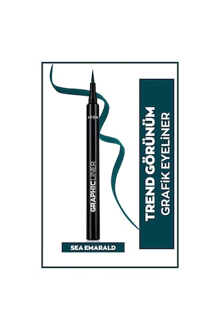 Avon Graphic Liner Keskin Uçlu Likit Eyeliner Sea Emerald