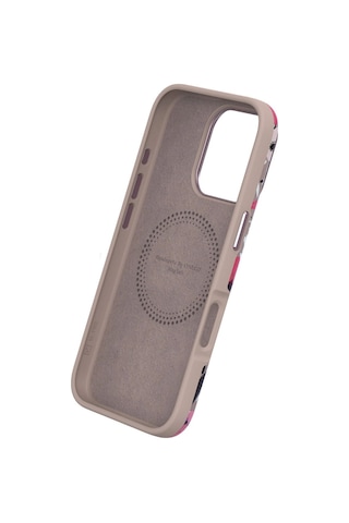 Onegif Apple İphone 15 Plus Flower Series Magsafe Kapak - Gri Çok Renkli