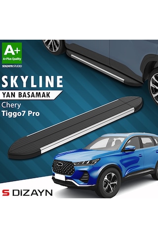S-dizayn Chery Tiggo7 Pro Skyline Krom Yan Basamak 183 Cm 2022 Üzeri A+ Kalite