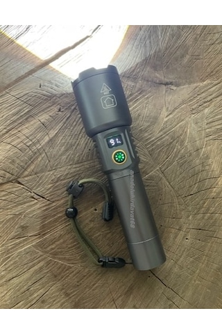 Gld 217 Pro El Feneri Şarjlı Lamba Projektör Uzun Menzilli Led Kamp Feneri Siyah