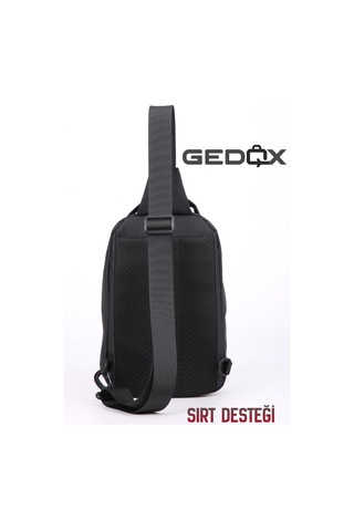 Gedox Siyah Su Geçirmez 3 Bölmeli Çapraz Sırt Çantası Tek Omuz Göğüs Çantası Bodybag Gdx2102