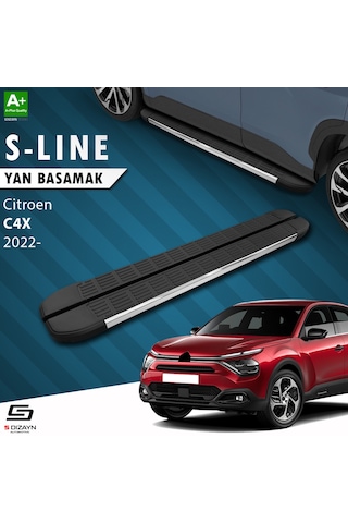 S-dizayn Citroen C4 X S-line Krom Yan Basamak 183 Cm 2022 Üzeri A+ Kalite