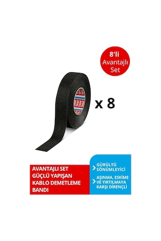 Tesa Pet Tüylü Bez Demetleme Bandı, 15:19mm X8 Adet