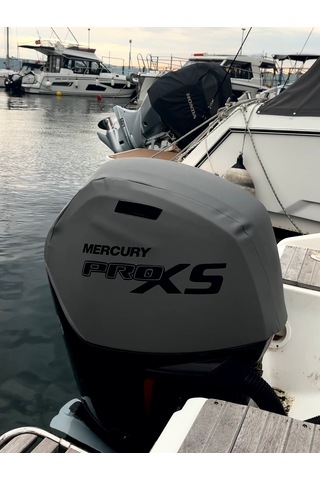 Tekne Motor Kılıfı Dıştan Takma Marin Deri 115 Hp Mercury Pro Xs
