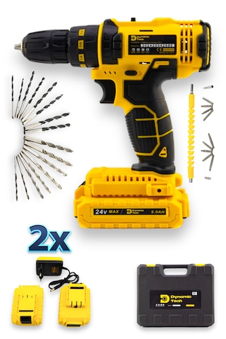 Dynamic Tech DT-416 Çift Akülü Şarjlı Darbeli Matkap