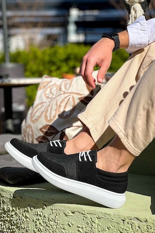 Kb-042 Kuback Bağcıklı Siyah Deri Tozu Beyaz Taban Günlük Erkek Ayakkabı Beyaz