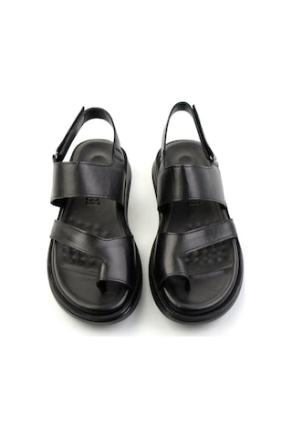 Siyah Hakiki Deri Erkek Sandalet E05433401043
