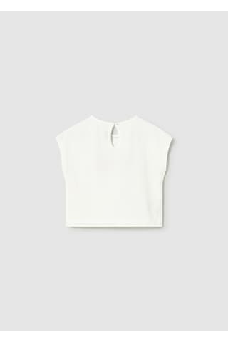 Kız Bebek T-shirt Ekru