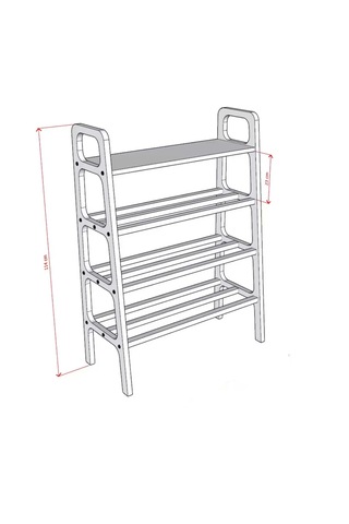 Woodesk Faro, Ahşap, Ayakkabılık Ve Raf Sistemi, Ceviz Renk Ceviz