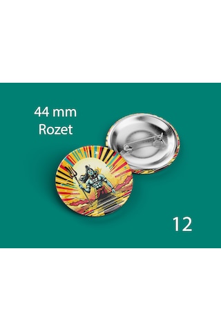 44 Mm Buton Rozet İğneli Çanta Kıyafet Rozeti Lord Şiva Çok Renkli
